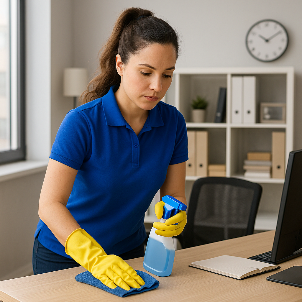 Cleaning Office Table