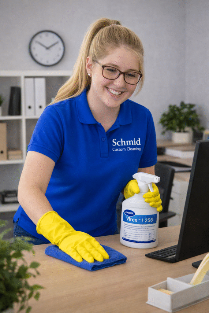 Cleaning with care in the office Cleaning with care in office